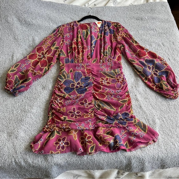 FARM RIO FLORAL SPARKLE MINI DRESS - Picture 3 of 4